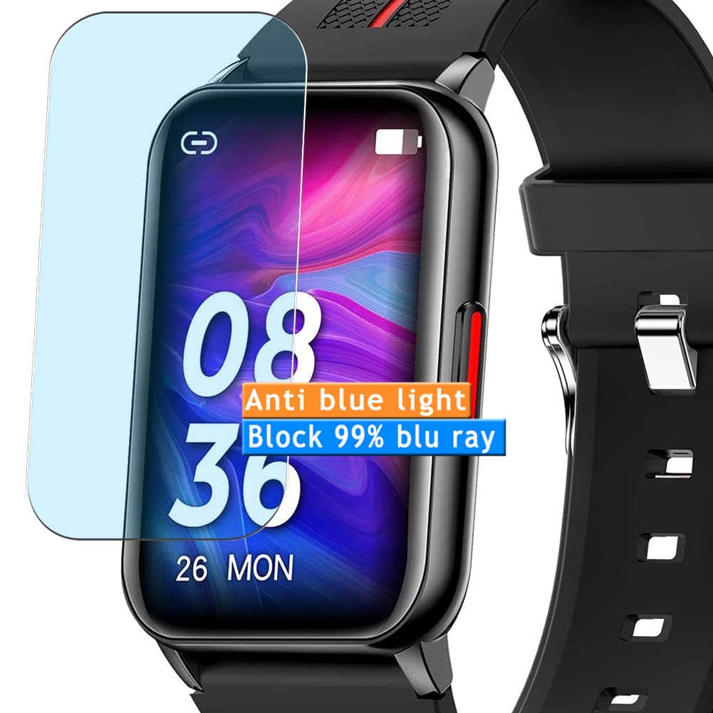 Vaxson 3-Pack Anti Blue Light Screen Protector, compatible with ZOLUIKIS H76 1.57" smart watch smartwatch, TPU Guard Film Protectors Sticker [NOT Tempered Glass] New