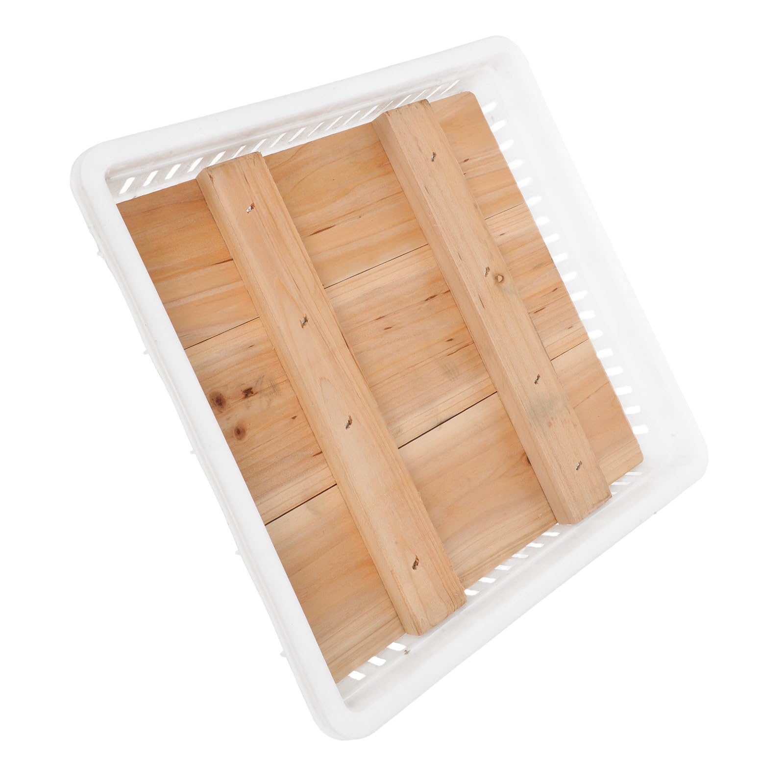 Presse à fromage maison compacte en bois et plastique
