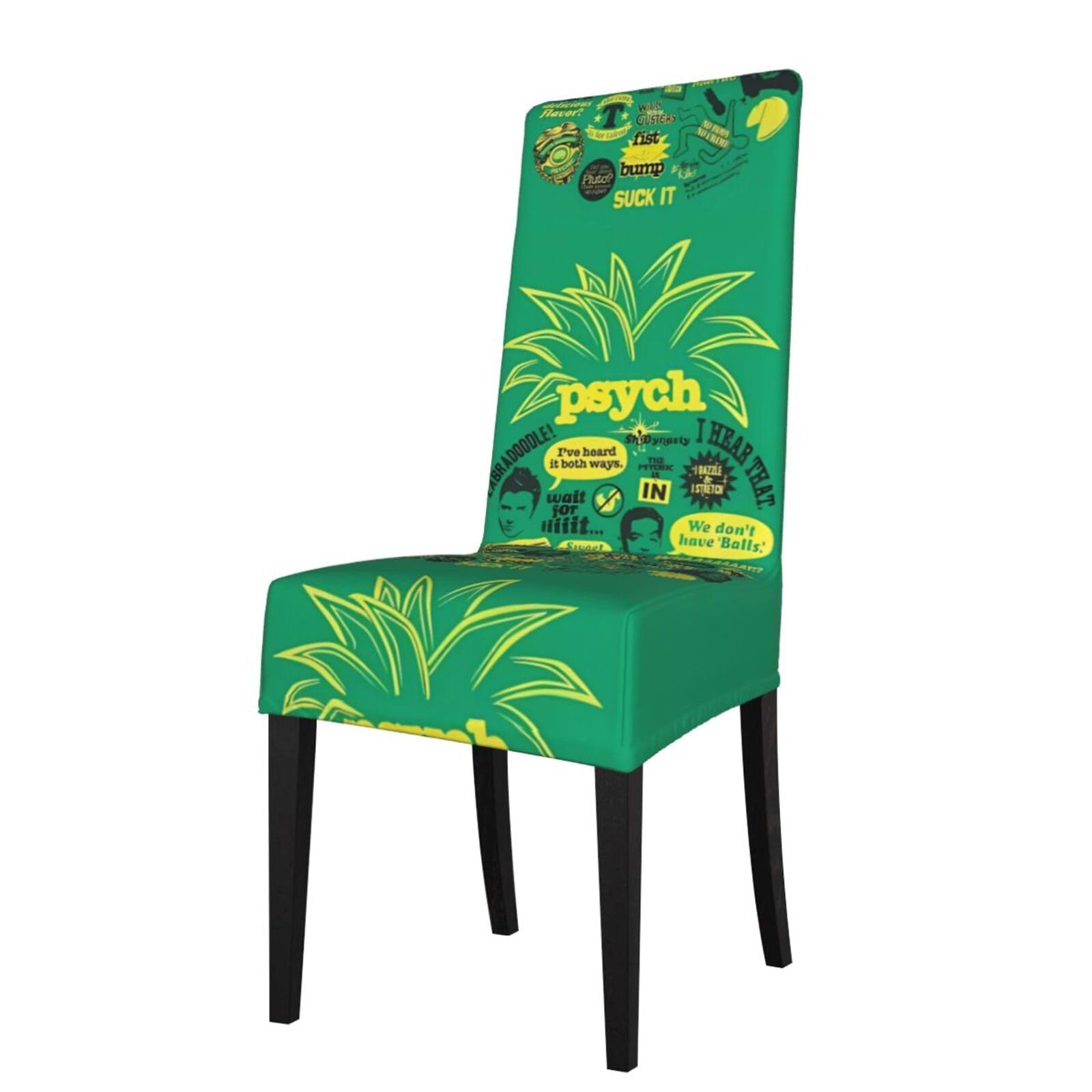 YYHWHJDE Psych pineapple quote Prints Protection Cover for Dining Chair – Stretchable Slipcovers for a Refreshing Dining Room Makeover
