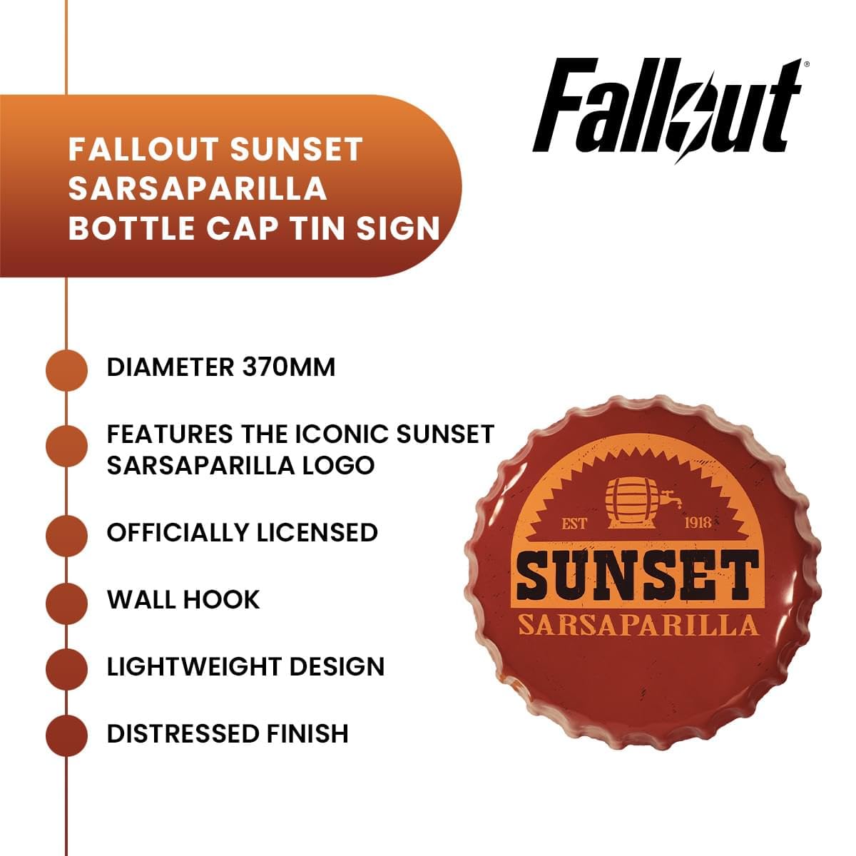 Fallout Sunset Sarsaparilla Bottlecap Keychain – Handmade – Fallout 4
