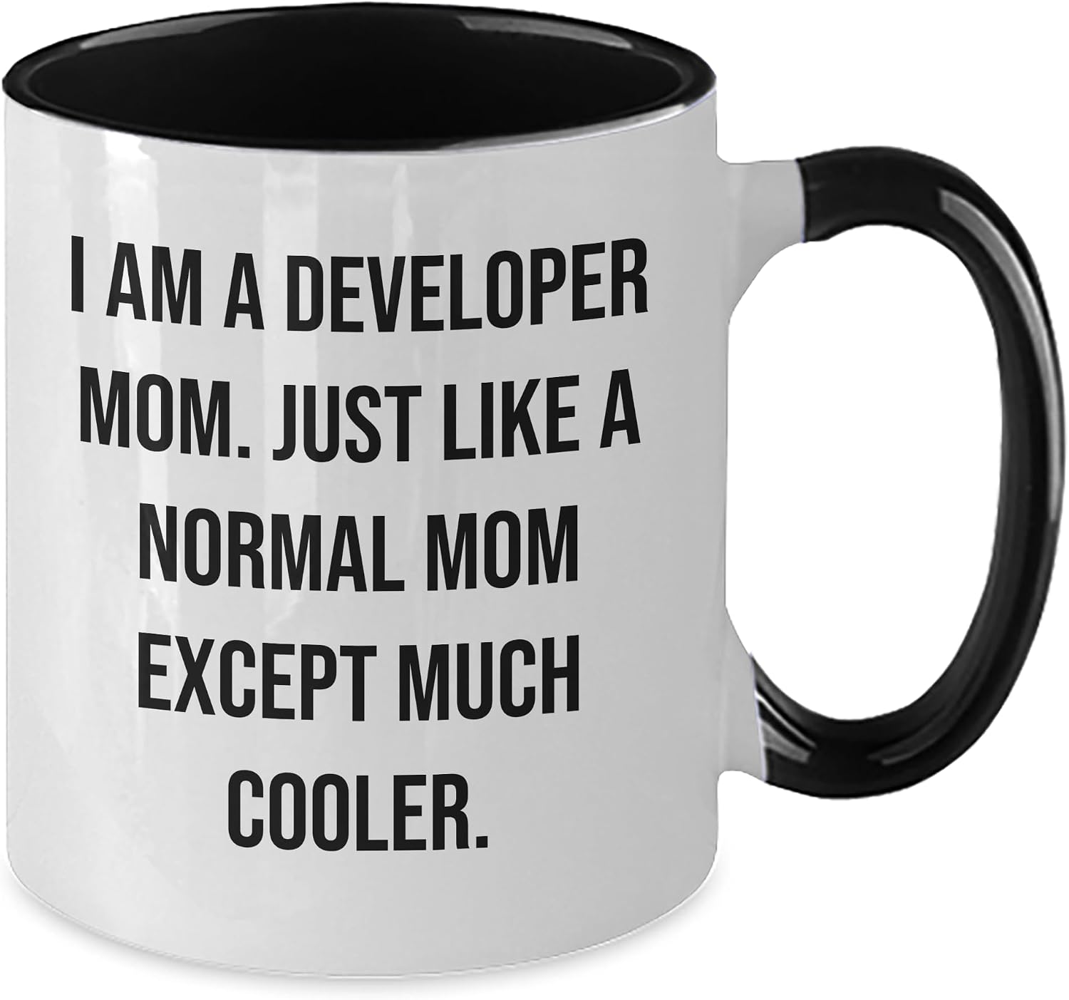 Developer Mom's Graduation Gift Idea - I Am A Developer Mom Two Tone Coffee Mug