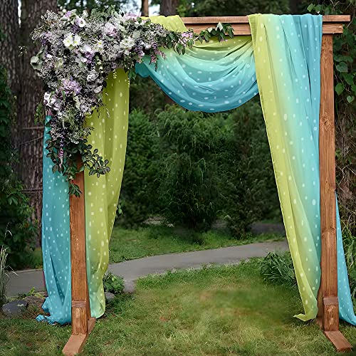 Wedding Party Table Runner, Gradient Chiffon Table Runner 29"X120", 10Ft Soft Cheese Cloth Gauze Splicing Multipurpose Long For Wedding Party Baby Shower Birthday Decor (Style B) #TOP1