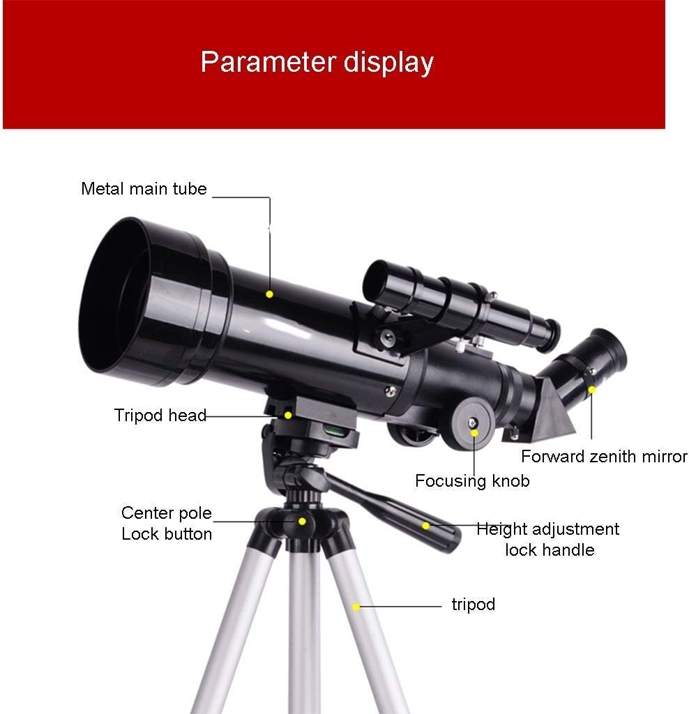 Telescopes for Adults Kids Astronomy Beginners 70mm Astronomical Telescopes with Tripod Refractor Telescope and Carrying Bag Travel Telescope (Color : Package 4) (Package 3)