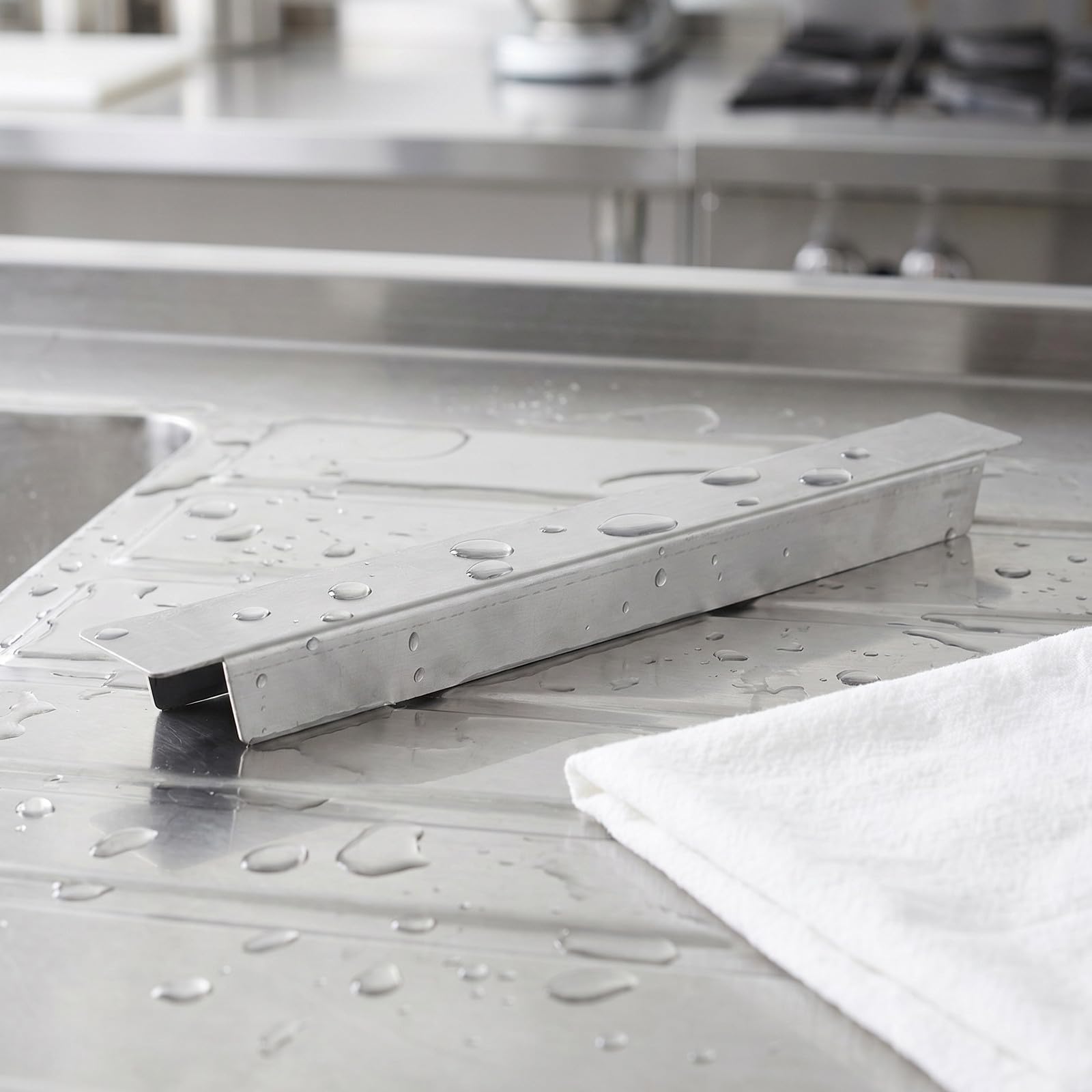 OSALADI 4 szt. adapterów ze stali nierdzewnej do stołu parowego | Metalowa, długa przegroda chłodnicza do żywności dla hoteli, restauracji, kuchni, cateringu, domu, komercyjnych usług