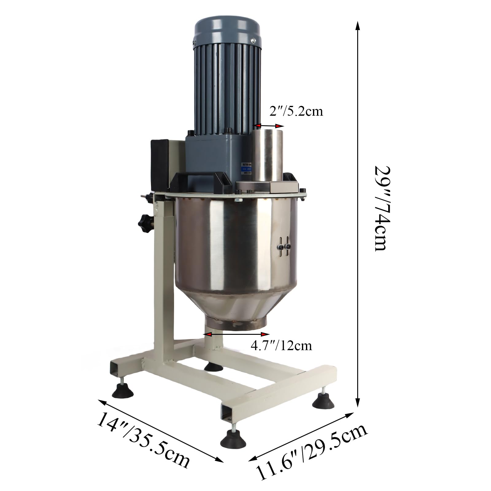 LGXEnzhuo 110V Electric Sugarcane Cutting Machine, 1.2-2 inches Automatic Sugar Cane Dividing Machine, with 2 inch Inlet, Cutting Length Adjustable, 400W Motor