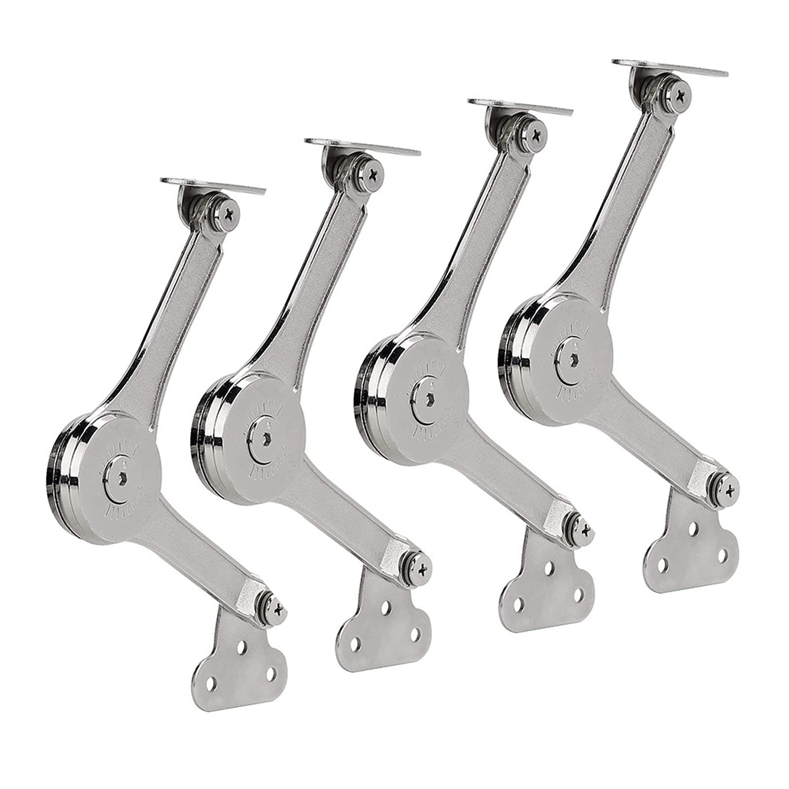 Shundeed One Color 4Pcs Heavy-Duty Lid Support Hinges, Soft-Closing Folding Lid Hinges, Used For Cabinets, Tatami Mats, Etc.
