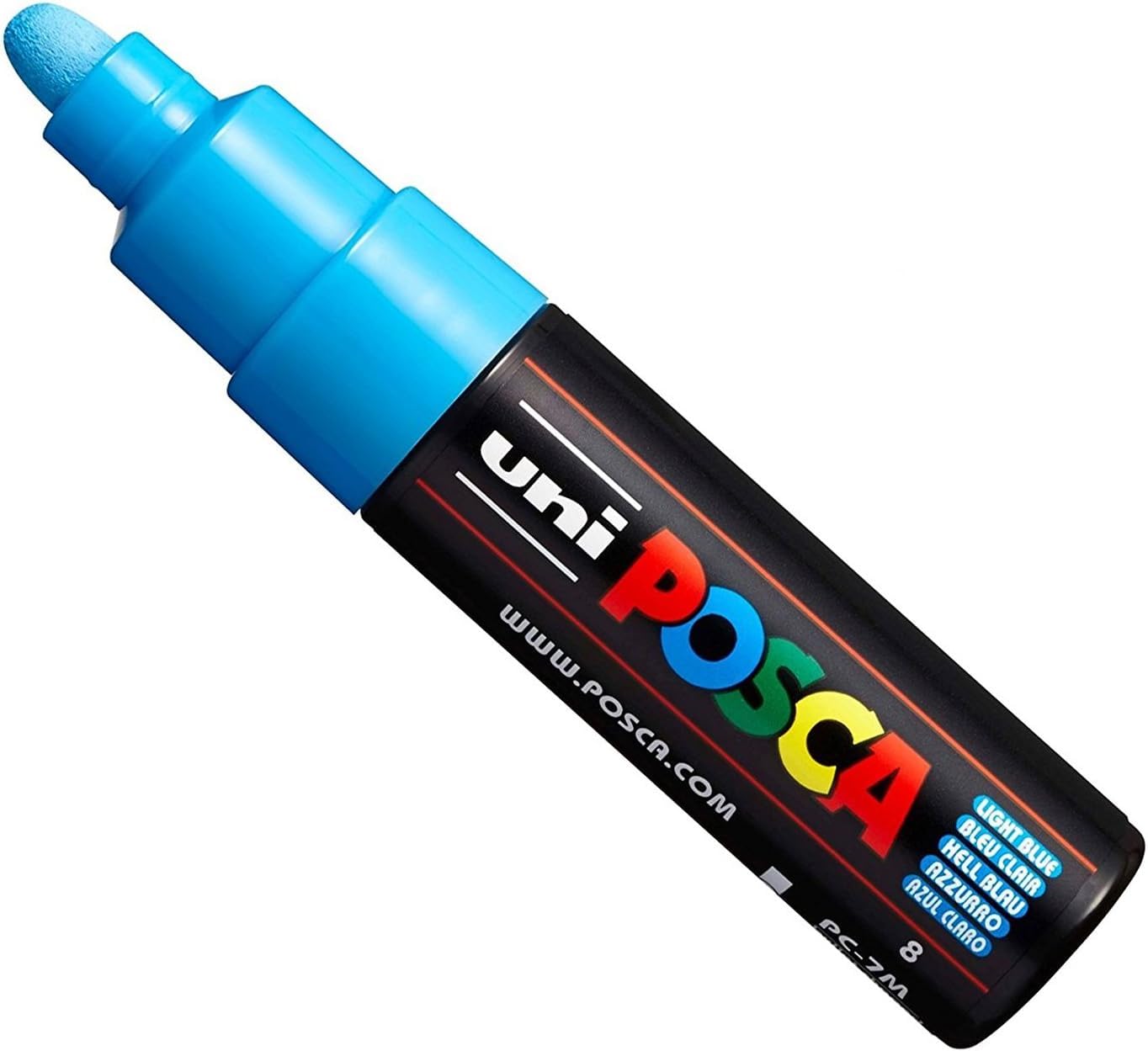 Uni POSCA PC-7M Paint Marker - marker - Duża końcówka 4,5-5,5 mm - 15 kolorów jasnoniebieski