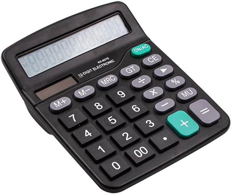 Release 2in1 Battery or Solar Powered 12 Digit Electronic Calculator School Students Office Stationary Calculating Commercial Tool