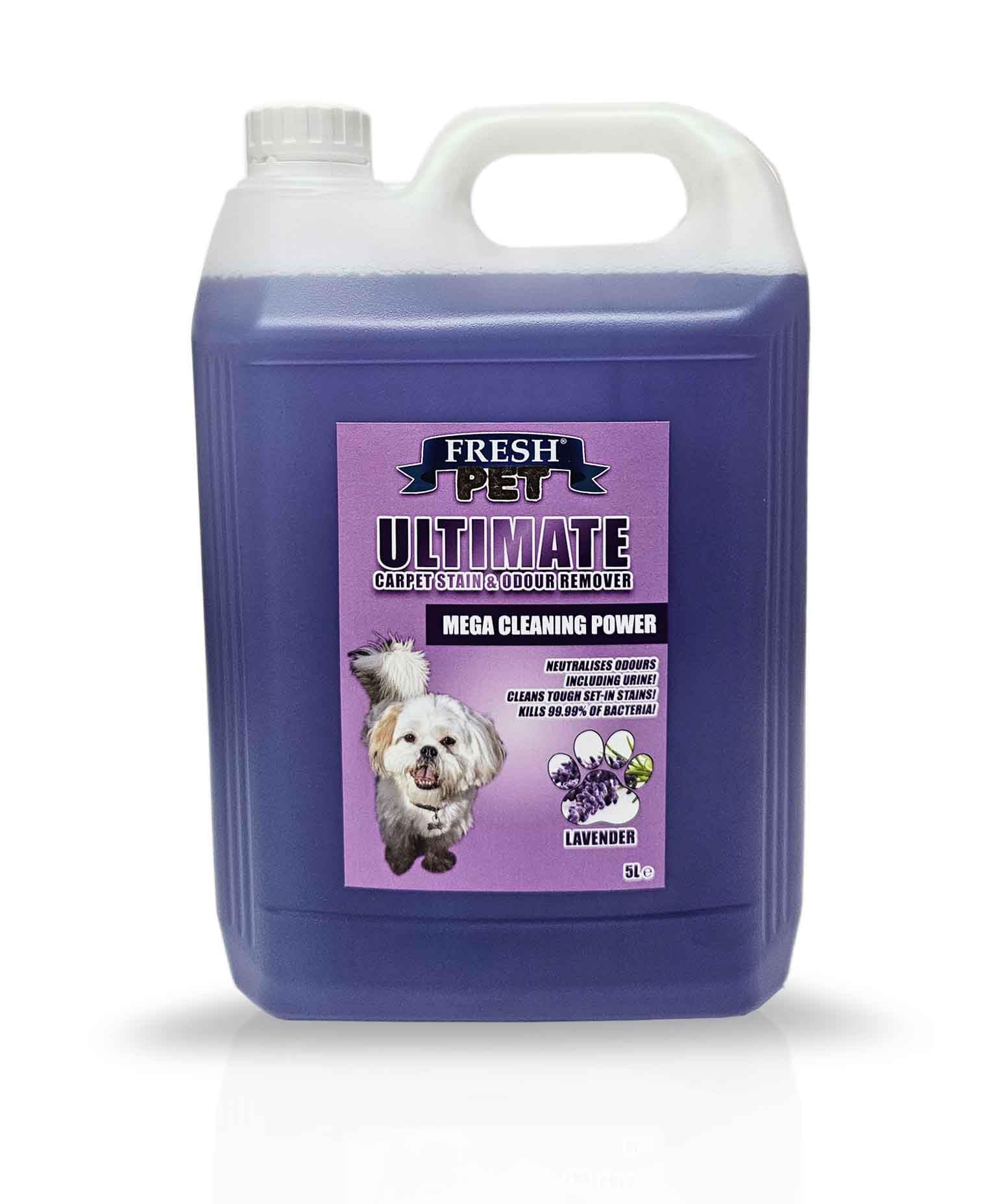 Fresh Pet Ultimate Carpet Shampoo - made to tackle Pet Odour - 5L Range (LAVENDER)