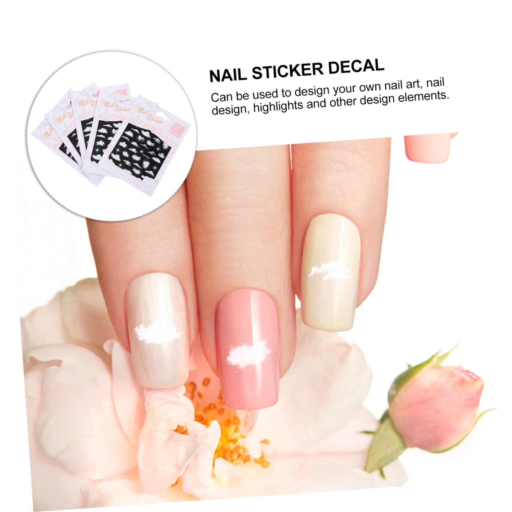 Healeved 20fogli Adesivi Per Unghie Decalcomanie Decorative Per Nail Art Adesivi Creativi Per Unghie Colorate Design Unico e Pratico e Occasioni Speciali