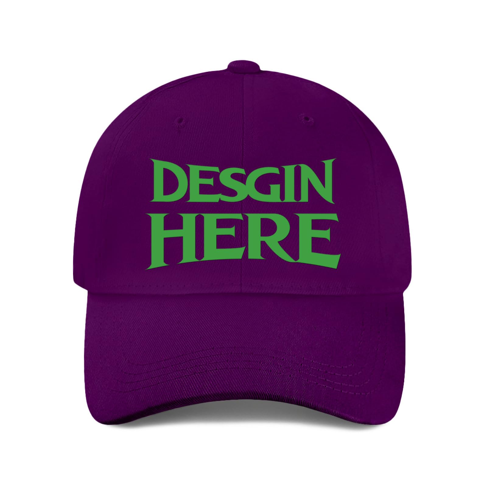 Miujonvy Men's Purple Adjustable Baseball Cap Add Images/Text Sport Caps