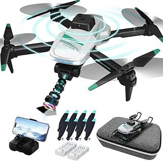 Drone, Drones with camera for adults 4k, Drones for kids 8-12, Brushled Motor, FPV Foldable Drone, Carrying Case, 40 mins Battery Life, Christmas gifts, 360° Flip, APP Control