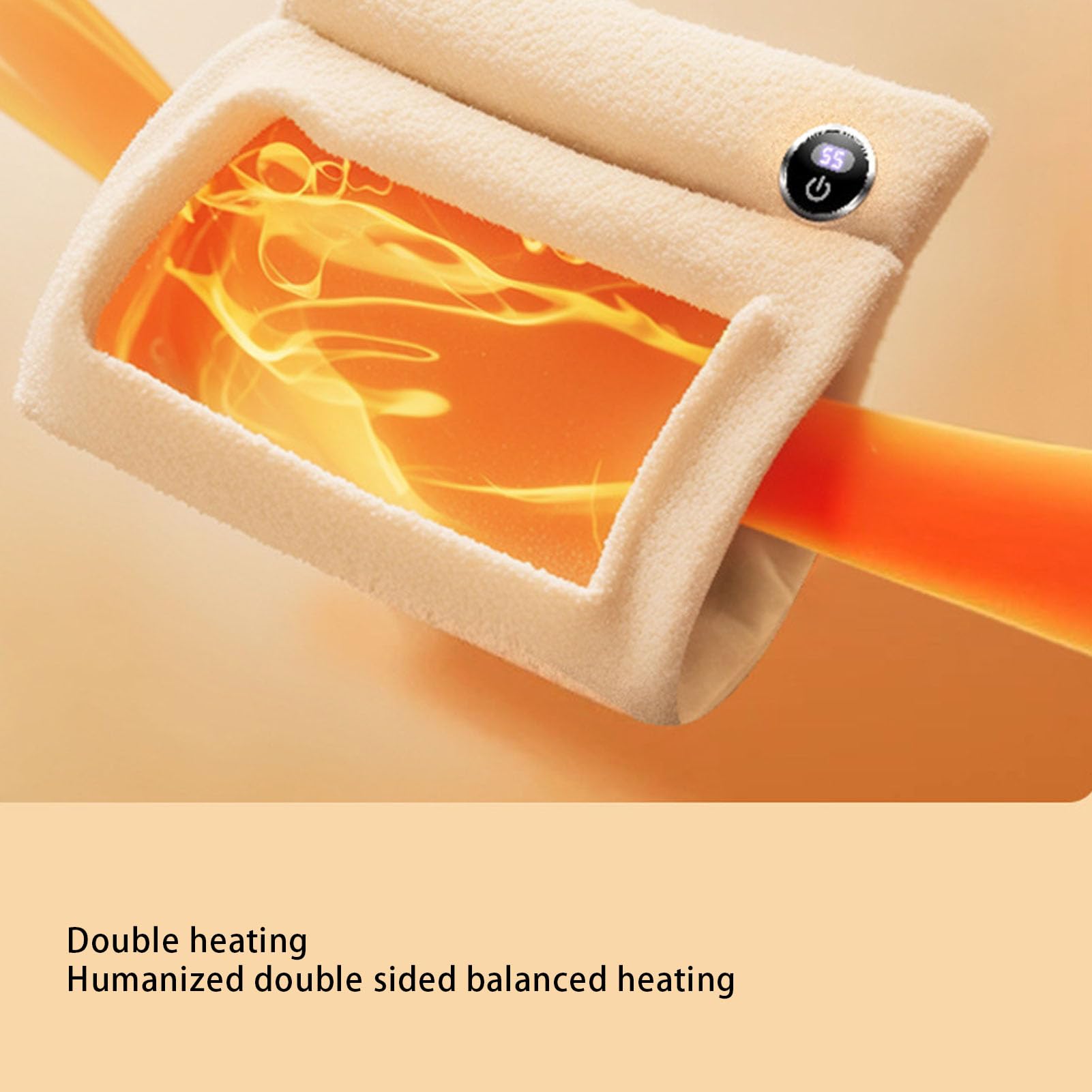 Hand Warmer Bag, Rechargeable Heated Bag, 5V Digital USB Electric Fast Electric Heating Pouch Winter Hunt Camping Xmas Gifts (Khaki)