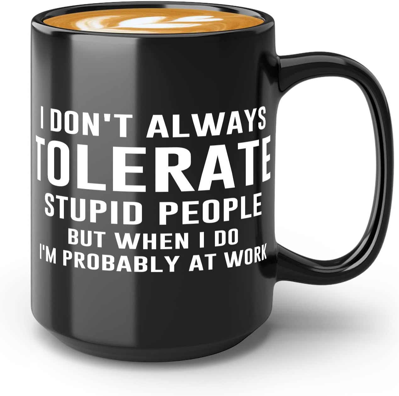 Bubble Hugs Sarcastic Worker Coffee Mug 15oz Black -Probably at Work - Work Bestie Sarcastic Funny Coworker Work Humor Workmate Sarcasm Work Team