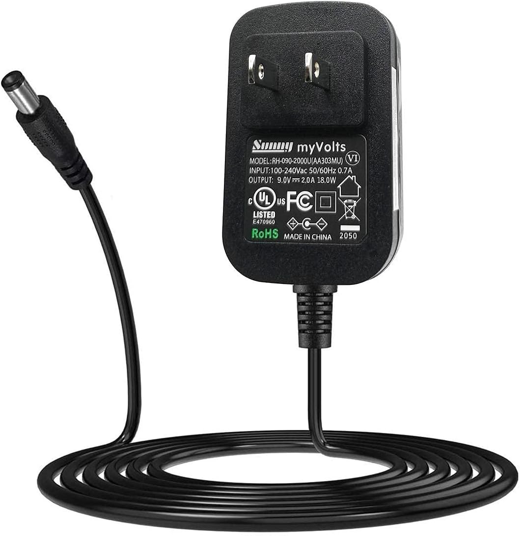 MyVolts 9V Power Supply Adaptor Compatible with/Replacement for Roland RMP-3 Rhythm Coach - US Plug