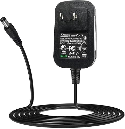 MyVolts Adaptador de fuente de alimentación de 9V compatible conreemplazo para teclado Casio CT-350 - Enchufe de EE. UU