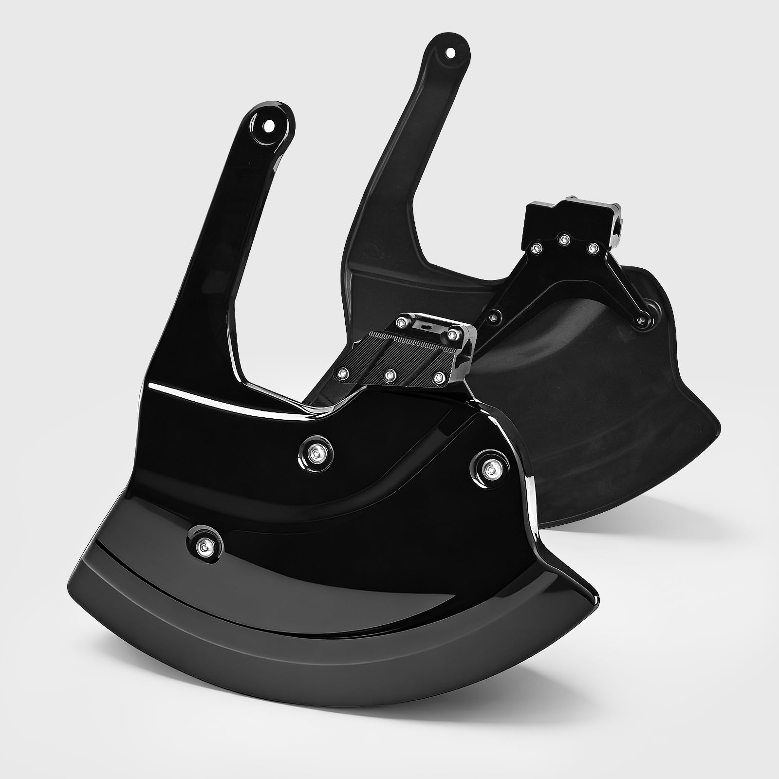Osłona przedniego błotnika motocyklowego z włókna węglowego, kompatybilna z BMW S1000R S1000RR M1000RR S1000XR 2019-2025, ABS połysk tekstura węglowa (czarna)