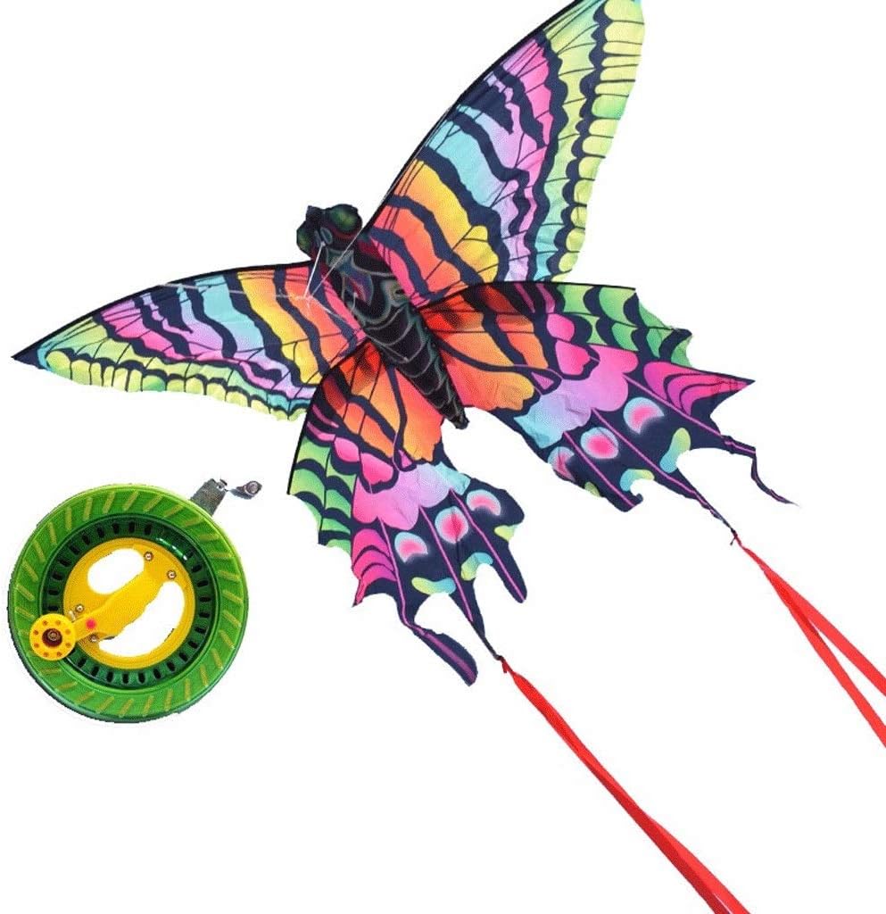 kites Kite new polyester cloth digital printing large outdoor creative long tail stereo simulation butterfly adult children stereo green butterfly with crystal wheel 500m stunt kite