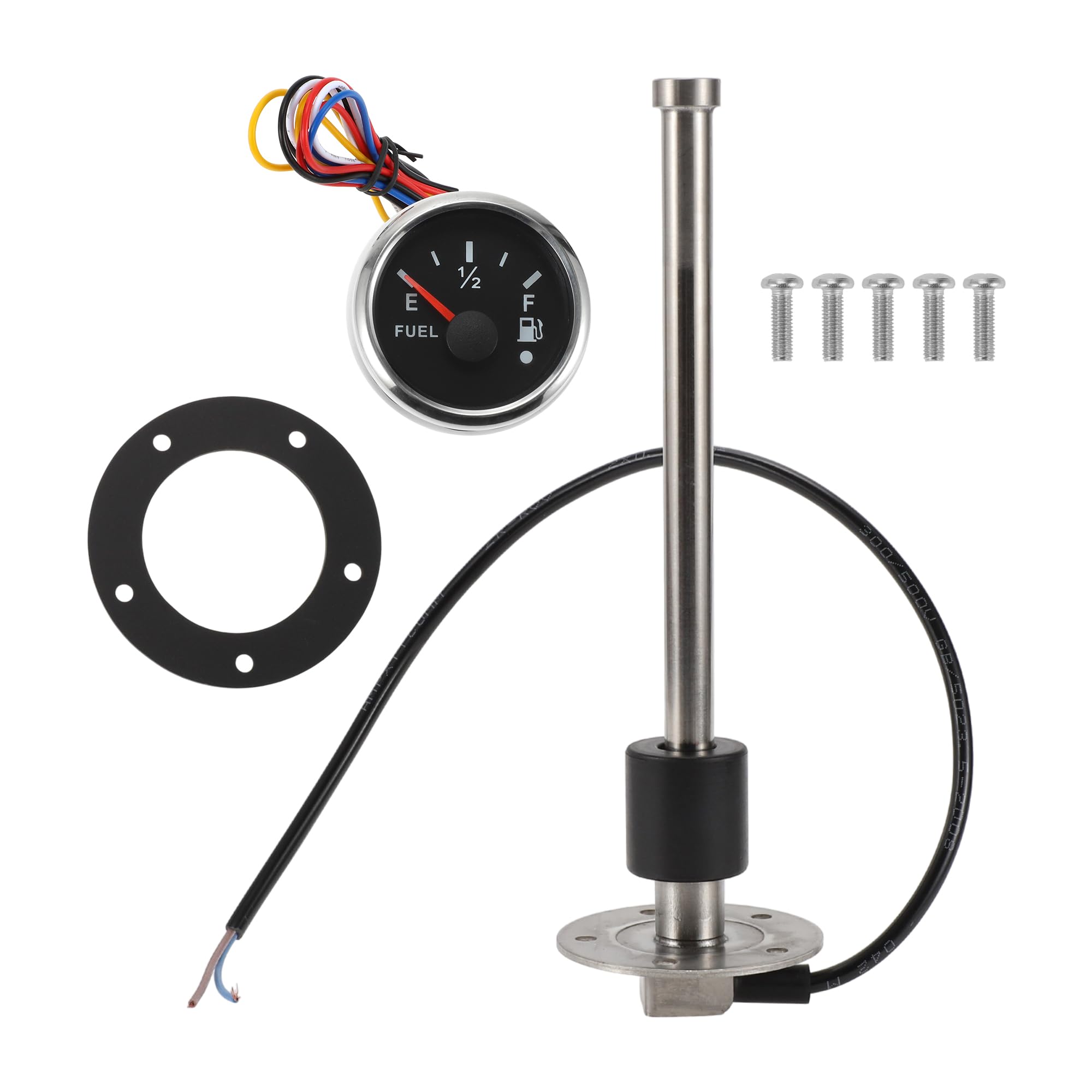 INFINAUTO 225mm Fuel Sending Unit and Gauge Kit 8.9" for Boat Car Vehicle Fuel Tank Sending Unit Fuel Level Sending Unit Gas Water Tank Sender