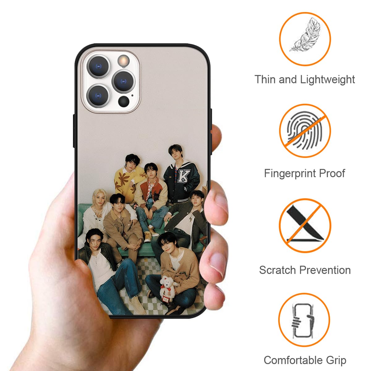 2 Piezas Negro Funda Para Xiaomi Redmi Note 13 5G 6,67", KPOP