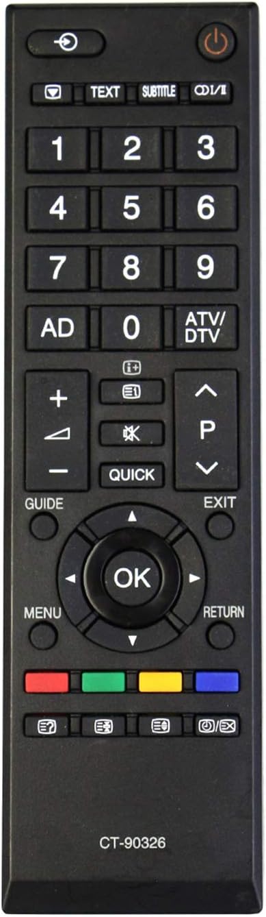 VINABTY CT-90326 CT90326 sub CT-90386 Replacement Remote Control Fit for Toshiba LCD TV 32L2434DG 32LV655D 32LV665D 32LV685 32LV685D 32LV703 32LV733 19AV603P 42RV635DB 32RV626D 32RV635 32L2333DG - Image 3