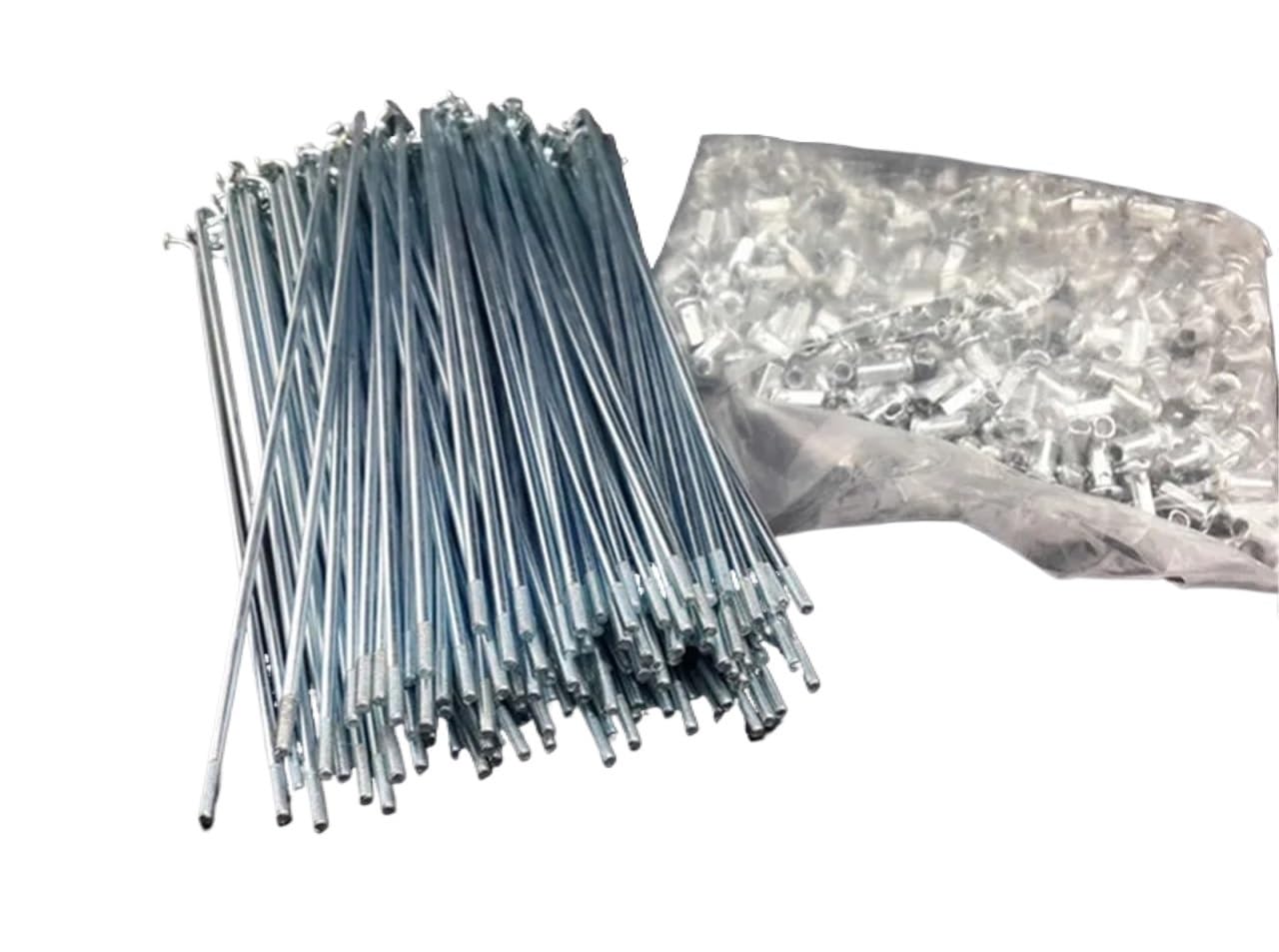 100 raggi per moto e bici elettriche da 10 G, 3,18 mm, 55-170 mm, set con nipples (65 mm)