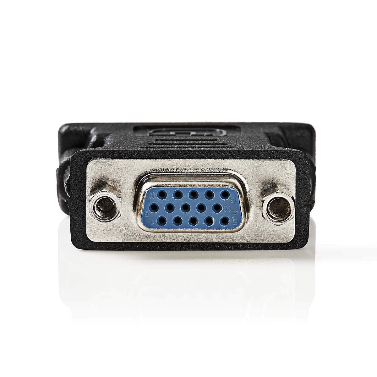 Adattatore da DVI-D maschio a VGA femmina e DVI-I femmina - LinQ nero - Italiano