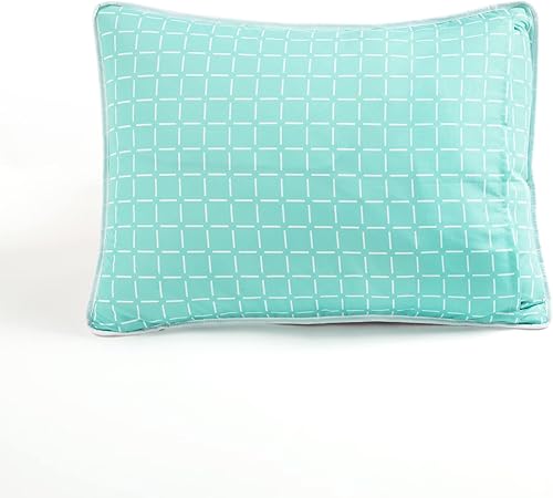 Miniatura 7 de Lush Decor Juego de edredón reversible de 4 piezas de Soccer Kick para niñas, tamaño individual, blanco y turquesa