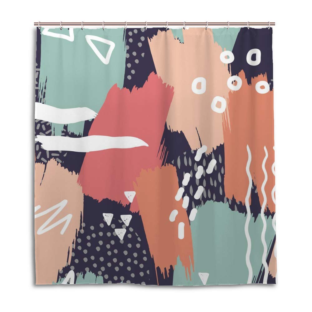 Rideau de douche lavable en machine polyester Memphis imperméable