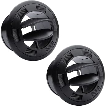 Pack of 2 75 mm Fan Heater Air Outlet Universal Air Conditioning Outlet Air Cooler for Car Bus Motorhome Caravan Car Interior Heating Ventilation Opening Rotatable Vent