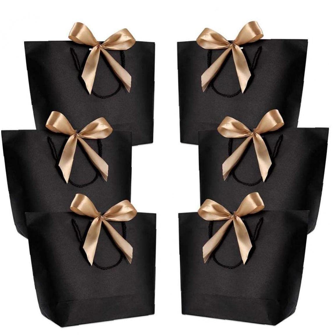 Sacs Cadeaux Invités Mariage en Kraft avec Poignée Dorée pour Remerciements