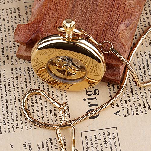 Relógio de Bolso Mecânico Retrô com Algarismos Romanos Steampunk, W331,