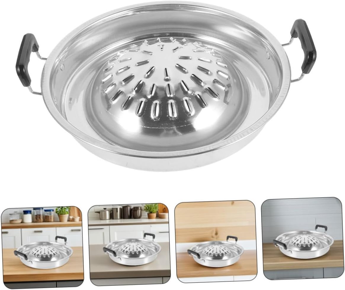 2pcs Expert Grill Pan Korean Bbq Plate for Outdoor and Indoor Use Aluminum Grill Rack Grilling Accessories Low Smoke