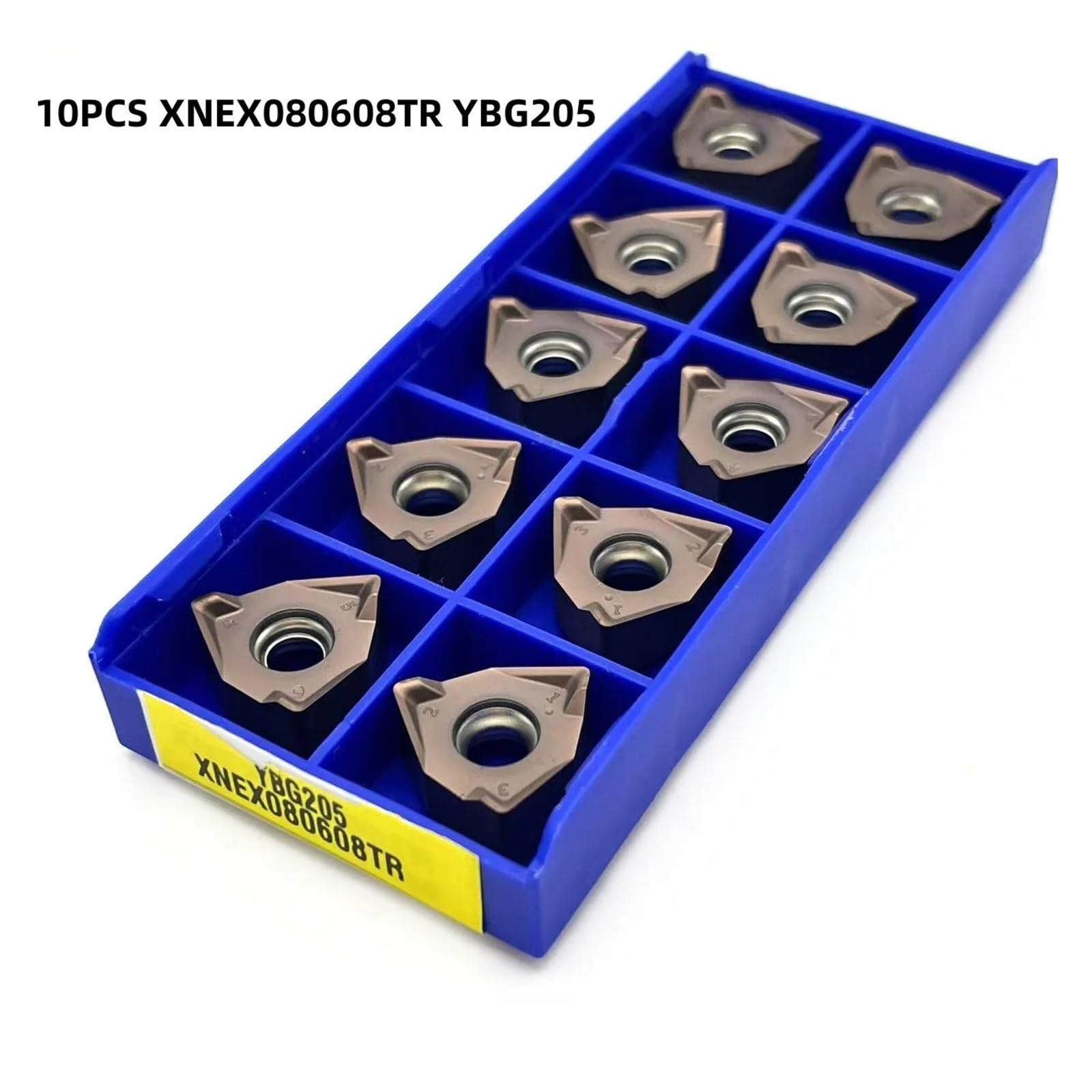 10 SZTUK XNEX080608TR YBG205 YBG302 Frezy Węglikowe Obróbka Twardej Stali Nierdzewnej(XNEX080608TR YBG205)