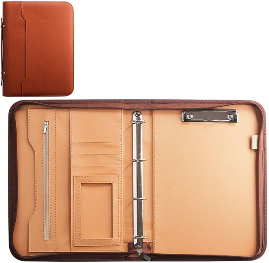 多機能バインダー 布模様レザー [ファスナー開閉式] フォルダークリップファイル 多機能バインダー 布模様レザー [ファスナー開閉式] フォルダー