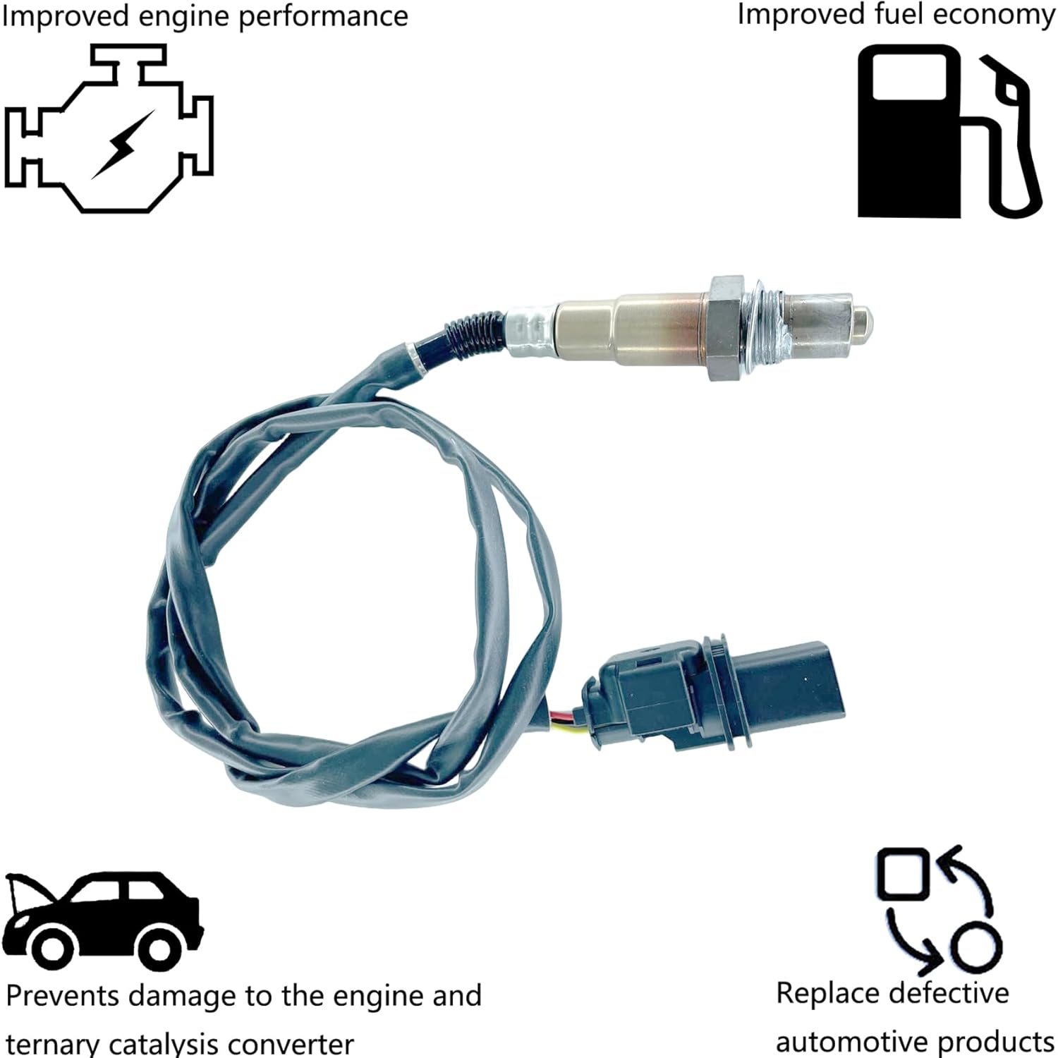 Dropwater Air Fuel Ratio Oxygen Sensor Compatible with Bmw X3 330Ci 325Ci 325I 525I 530I 2.5L 3.0L Upstream O2 Sensor,Replaces#234-5137 17216 75-3579