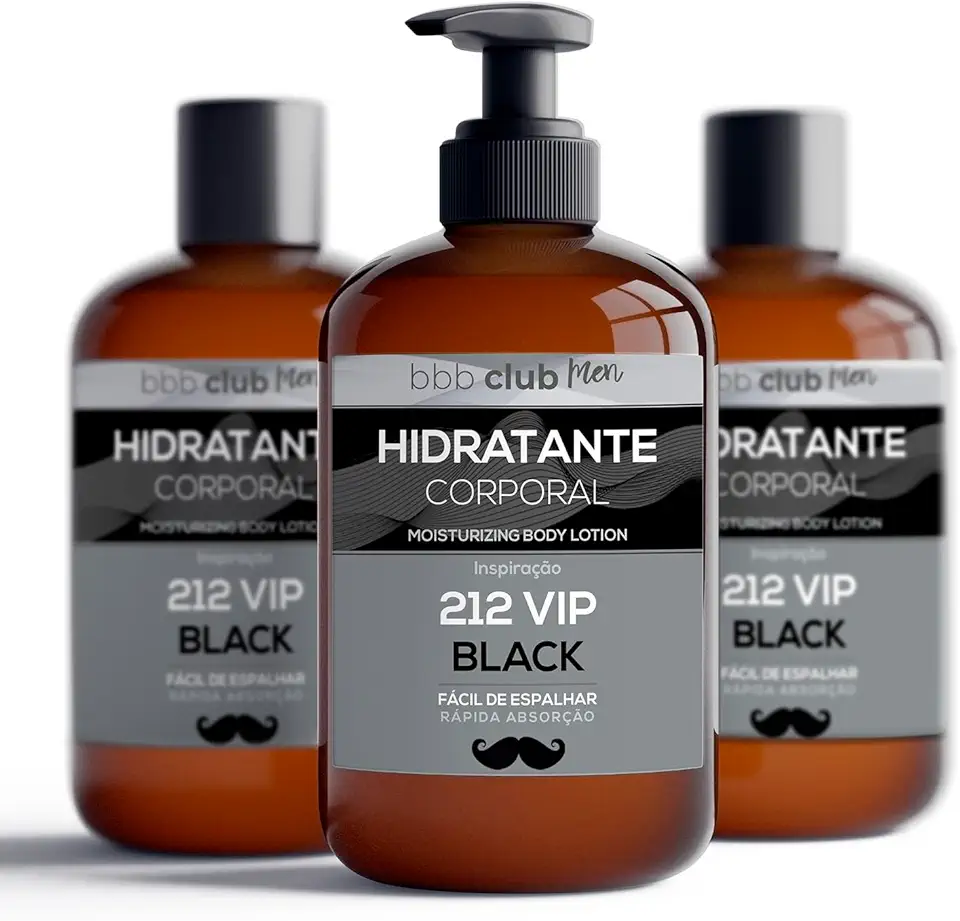 2-1-2 HIDRATANTE CORPORAL - PERFUME IMPORTADO | 1 Un - 250ml - 212 VARIAÇÕES E VERSÕES - CREME CORPORAL MASCULINO OU FEMININO. (1Un-250ML, 21-VIP-BLACK)