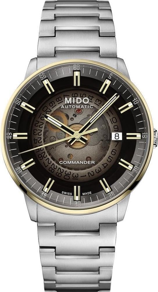 MIDO Commander Gradient - Swiss Automatic Watch for Men - See-Through Gradient Dial - 40mm Stainless Steel Case