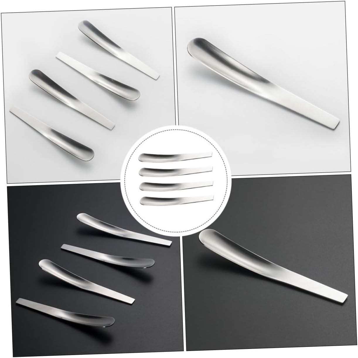 COLLBATH 4pcs Stainless Steel Egg Spoons Mini Breakfast Spoons for Boys and Girls