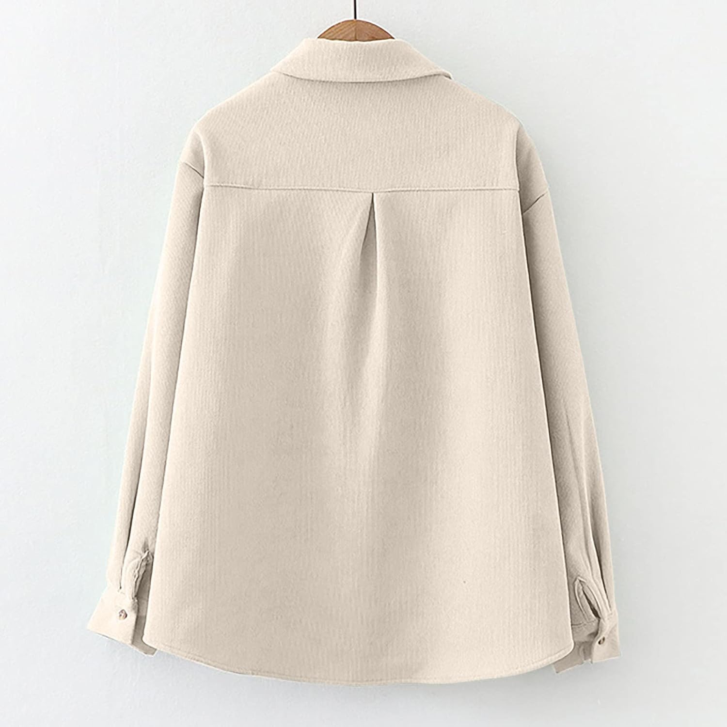 JJHAEVDY  Womens Eleece Plaid Long Sleeve Shirts Lapel Button Down Shacket Jacket Coats : Electronics