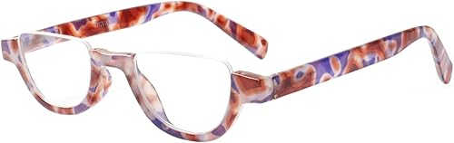 Miniatura 7 de 4 pares de gafas de lectura con marco de media luna, con bisagra de resorte, lectores masculinos y femeninos