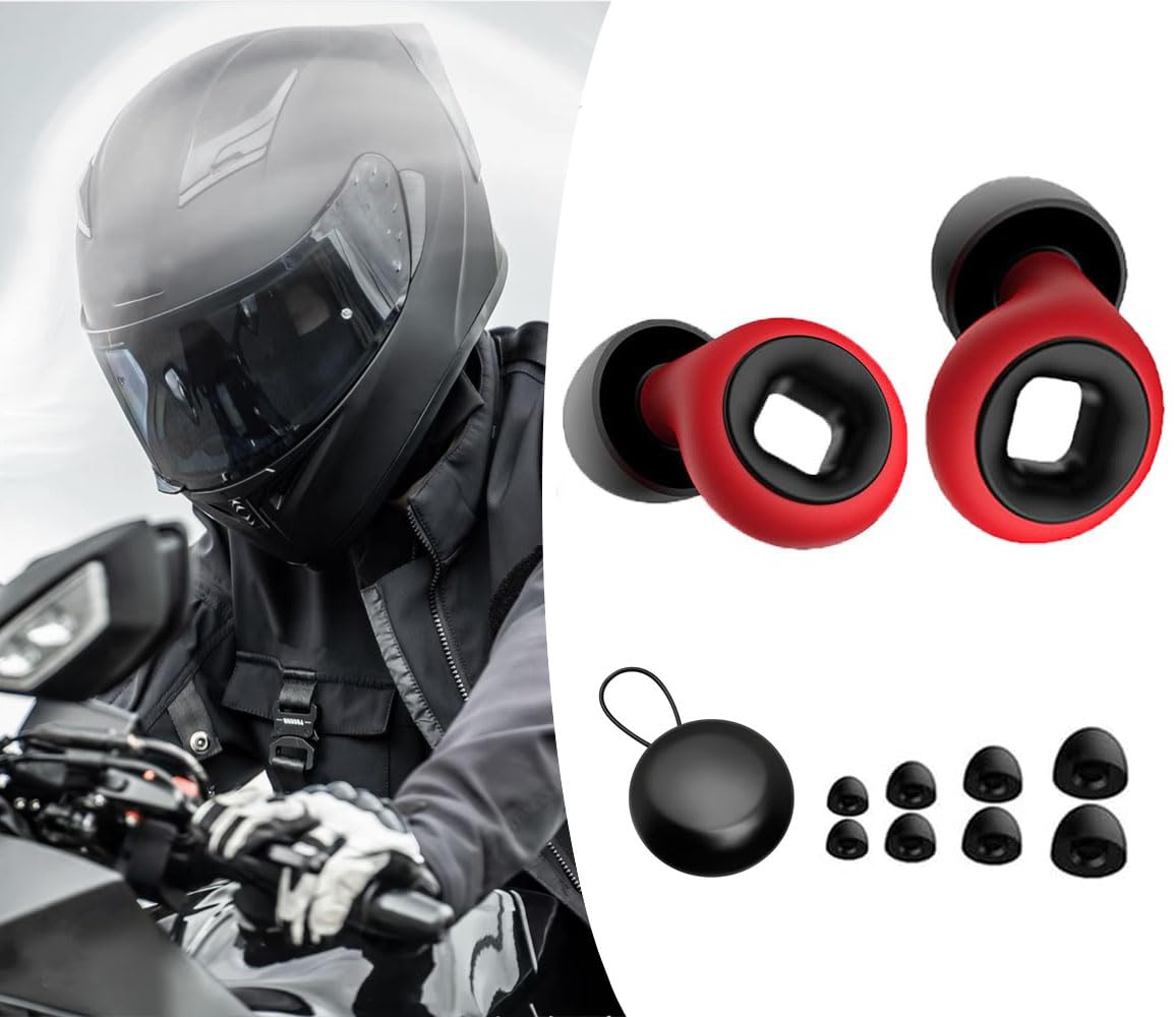 Artvive - Tappi per le orecchie da moto, silenziosi del vento, tappi per le orecchie per dormire per la notte e 4 misure in XS/S/M/L, C