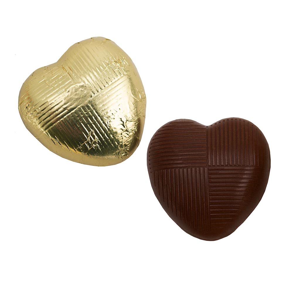 Italian Options Milk Chocolate Foiled Hearts, 30 Chocolates, Purple Foil — view 62