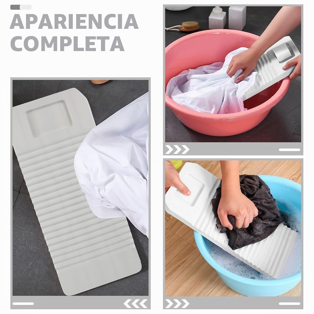 Amosfun Tabla De Lavar De Plástico Reutilizable 20.47X7.48 Pulgadas Ligera Y Portátil para Lavar Ropa Interior Calcetines Y Ropa De Bebé Ideal para Viajes Y Camping