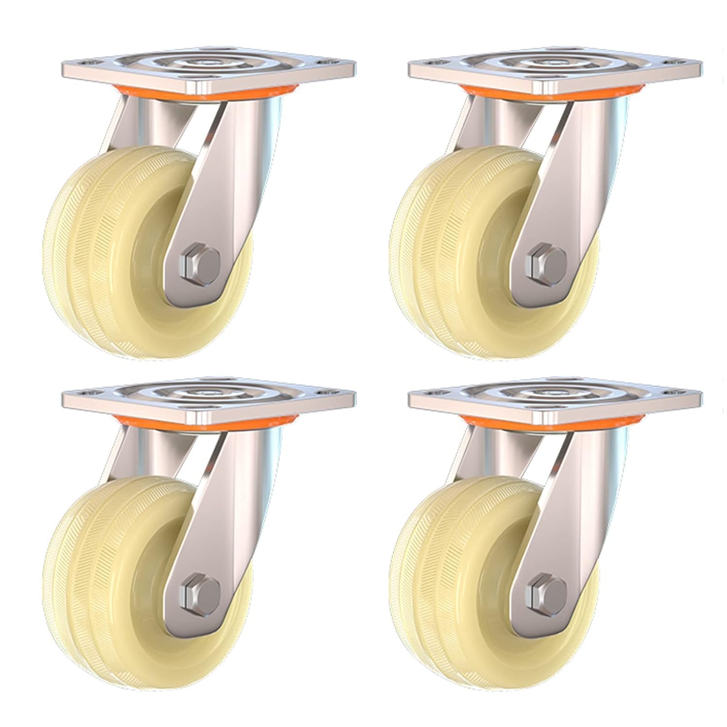 GBRJUYF Heavy Duty Swivel Caster Wheels for Workbench & Furniture Trolley - 360° Rotation, Smooth Rolling, Effortless Mobility, Ideal for Heavy Loads & Industrial Use