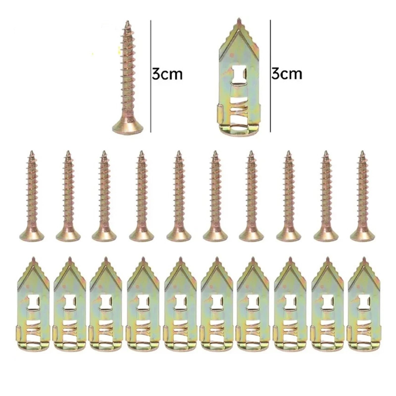 10/200 Stück selbstbohrende Trockenbauanker, selbstbohrend mit Schrauben-Metall-Kits, kein Bohren for die sichere Wandmontage zu Hause(10PCS)
