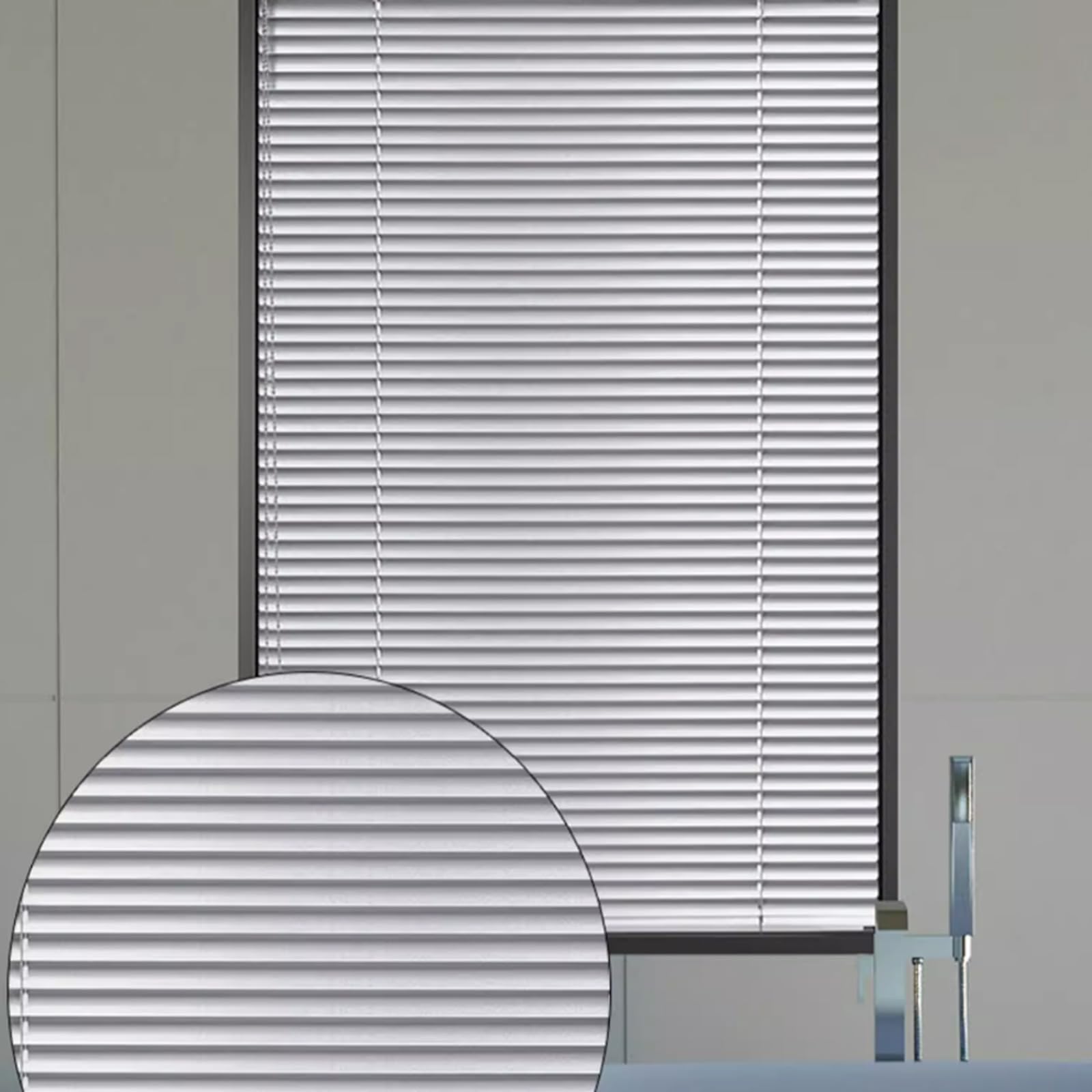 Aluminium-Jalousien,Metall-Jalousette Für Fenster,Innen Verdunkelungs-Rollo,Fensterjalousie Lamellen-Rollo,Wasserdicht,Lichtanpassung,Sichtschutz,Anpassbar,Breite x Höhe (155cm x 100cm)