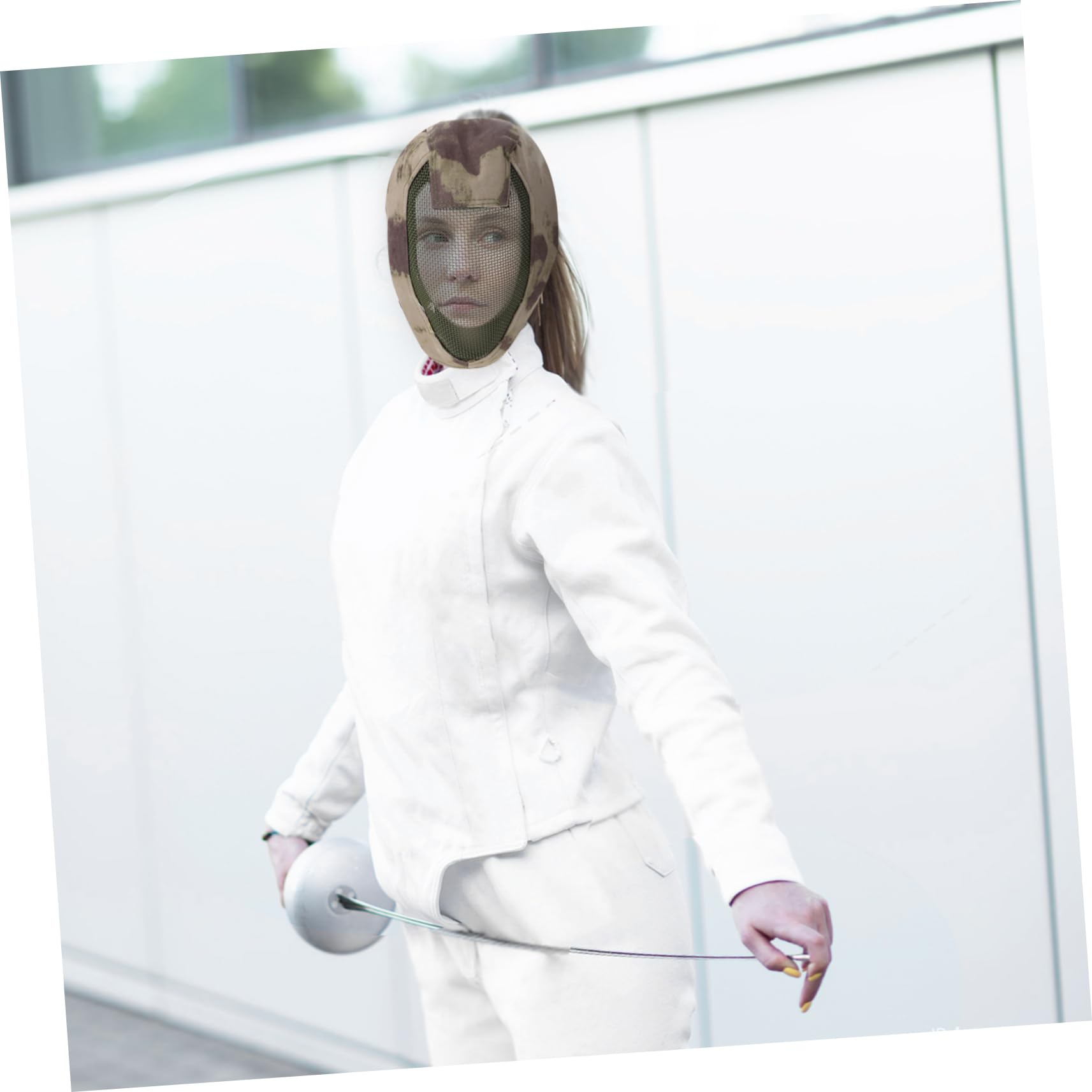 Outdoor Fencing Maske Aus Stahlgewebe Atmungsaktive Schutzmaske Für Sport Widerstandsfähig Gegen Stöße Für Wettkämpfe Training Spiele