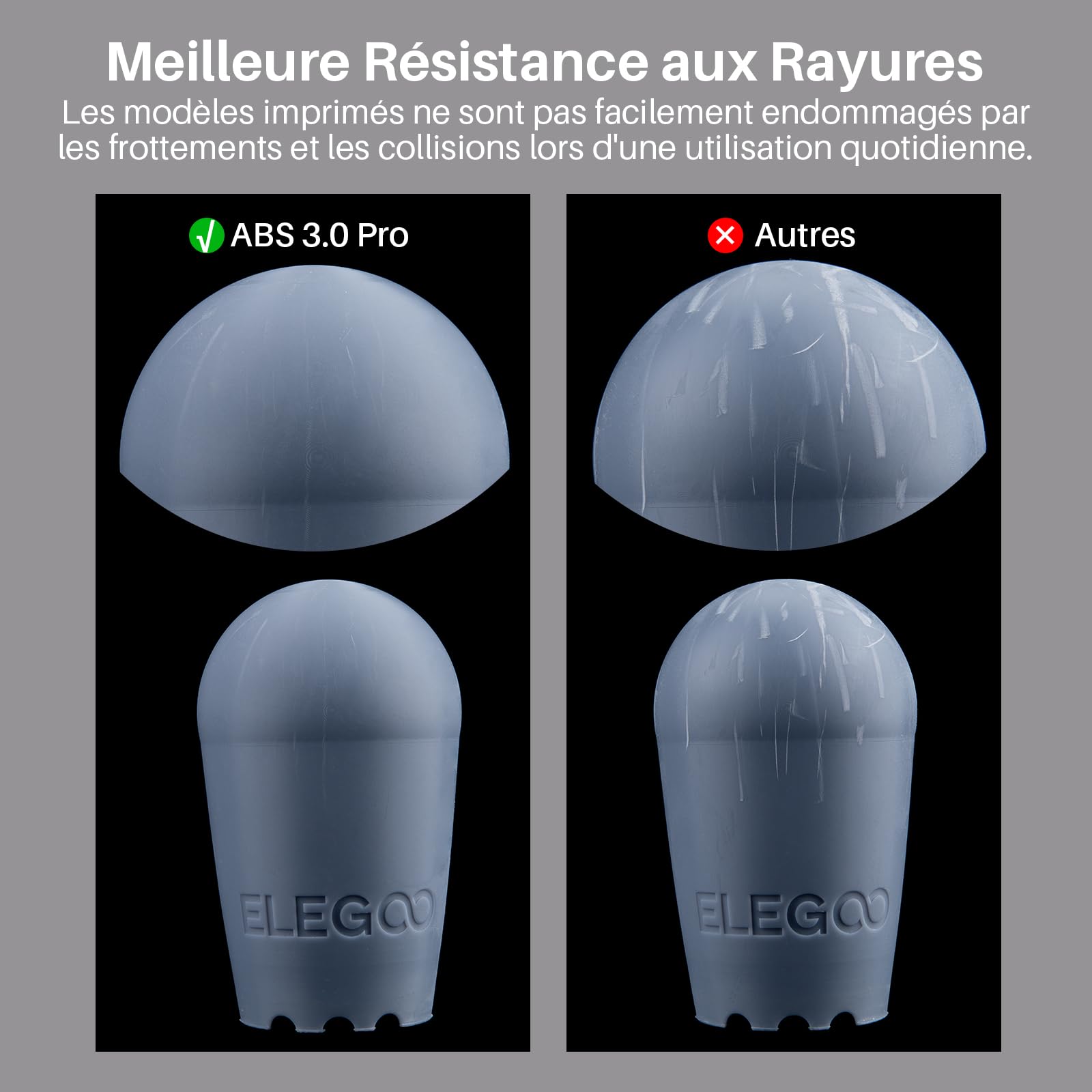 ELEGOO Résin ABS-Like 3.0 Pro, 2000g Vert Translucide, Résine Imprimante 3D Photopolymère UV 405nm, avec Haute Résistance aux Rayures, Haute Précision, Non Fragile, pour Imprimantes 3D MSLA/DLP/LCD