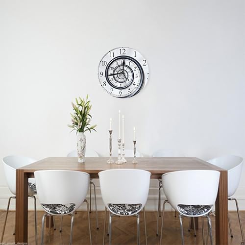 Miniatura 2 de A1231 - Reloj de pared en espiral, reloj abstracto con forma de espiral como el de caracol, Pacel Farm, reloj único grande de pared, funciona con